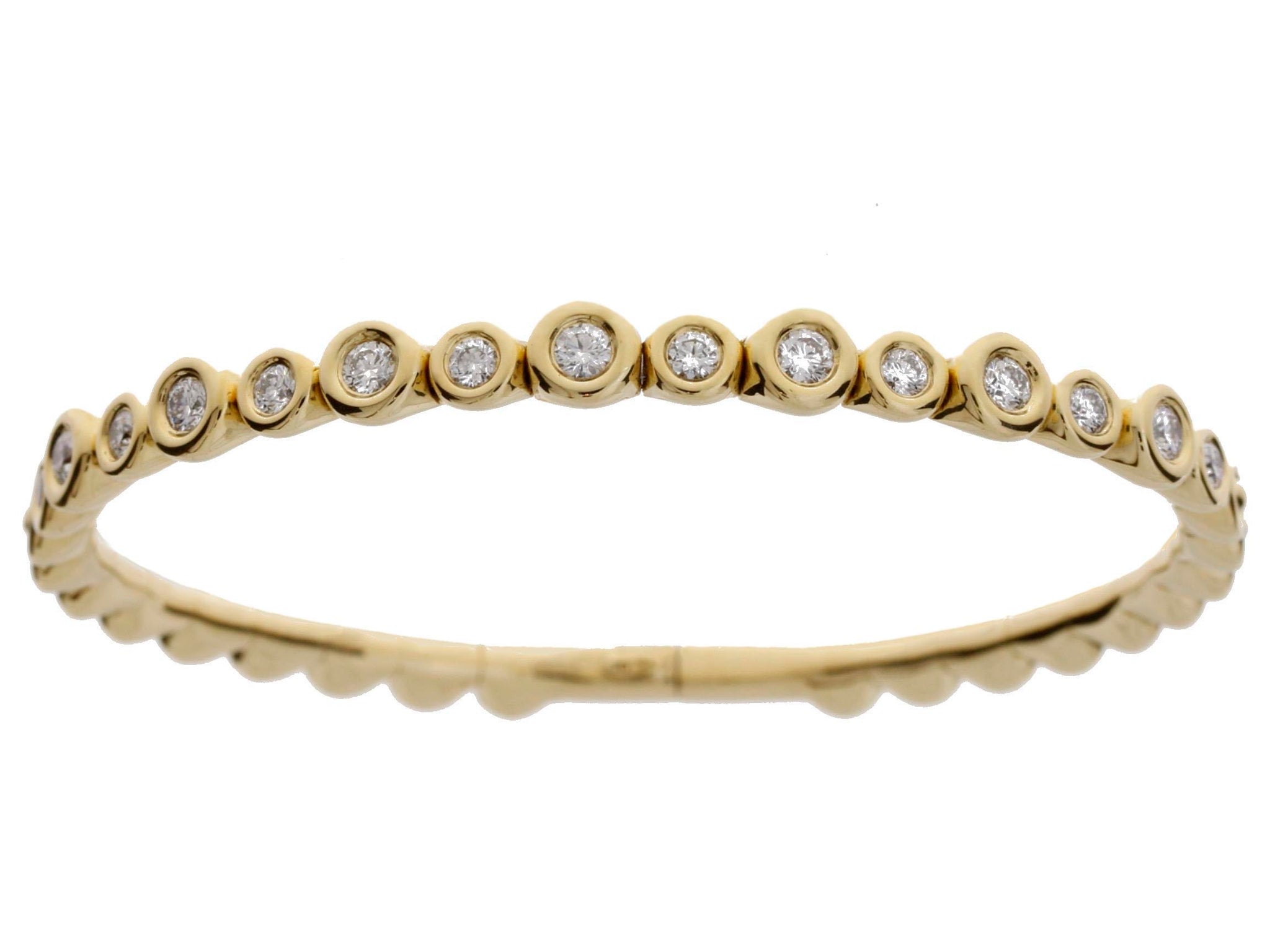 Alternated Diamond Burnished Bracelet